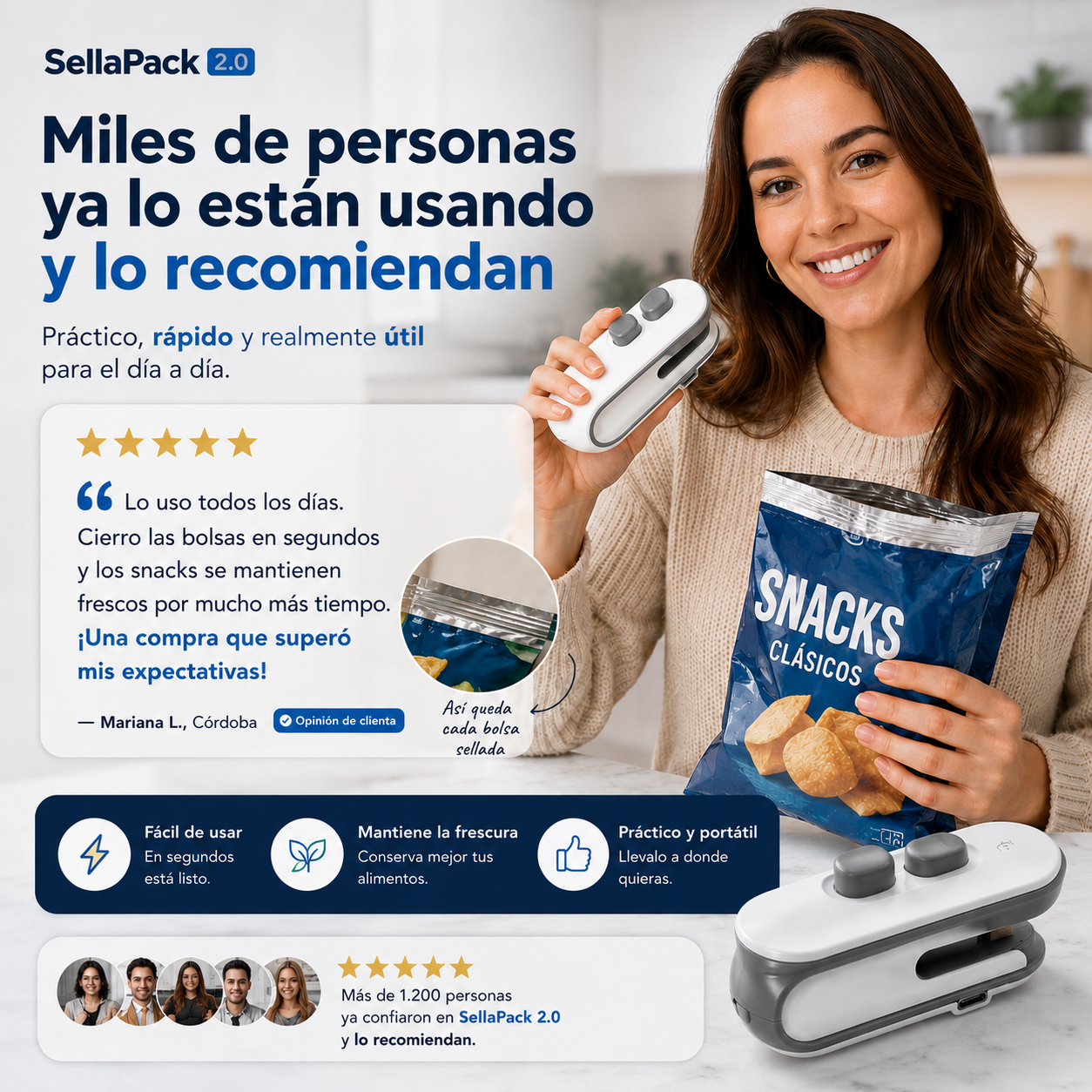 Testimonio de clienta usando SellaPack 2.0